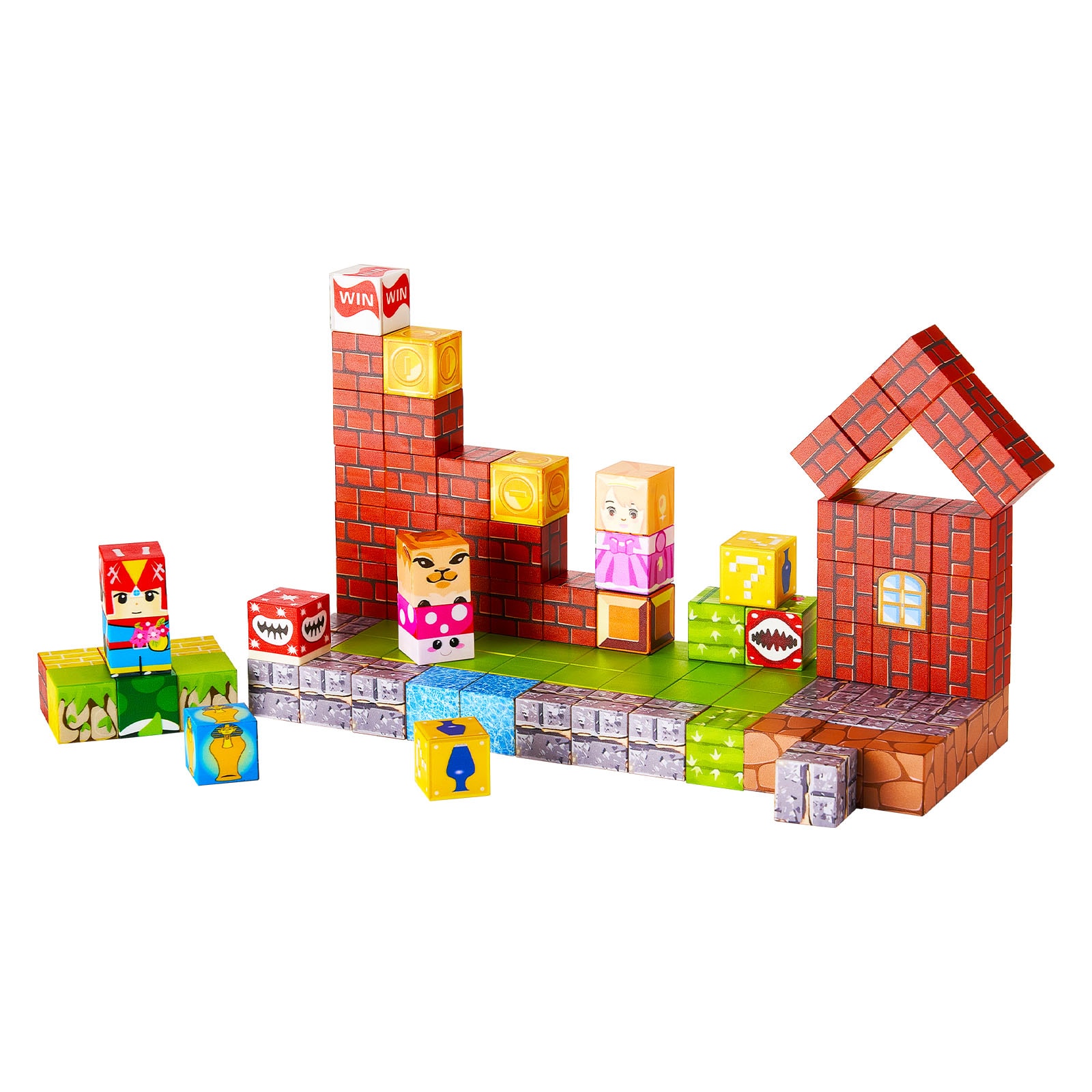 Magnetic Building Blocks Montessori Sensory Stem Educational Set_voghion.com